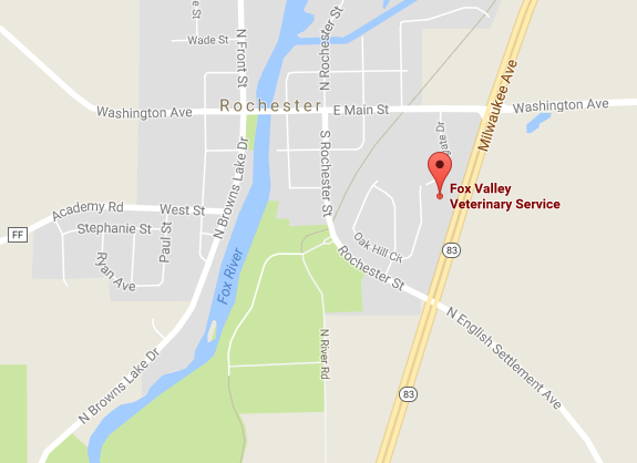 Fox Valley Veterinary Service Map